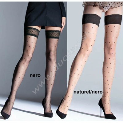 Knittex Samodržící punčochy Subtle 20 naturel-nero