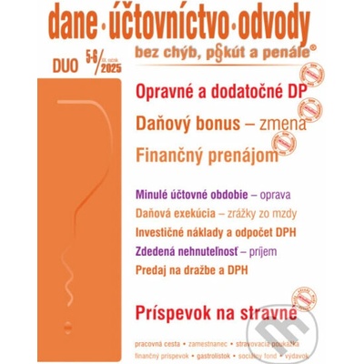 Dane, účtovníctvo, odvody bez chýb, pokút a penále č. 5-6 / 2025 - Opravné a dodatočné DP - Poradca s.r.o.