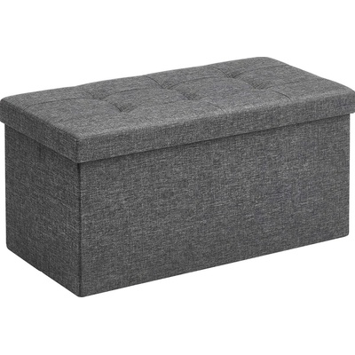 Dochtmann Taburet s úložným prostorem, šedý, 76 × 38 × 38 cm