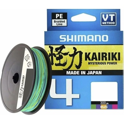 Shimano Šnúra Kairiki 4 Multi Color 300m 0,10mm 6,8kg