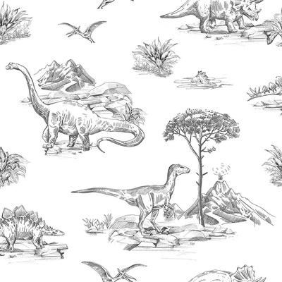 Esta Home 139269 Vliesová tapeta na stenu Dinosaury Forest Friends rozmery 0,53 x 10,05 m
