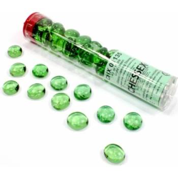 Chessex Skleněné žetony Gaming Glass Stones Crystal Light Green