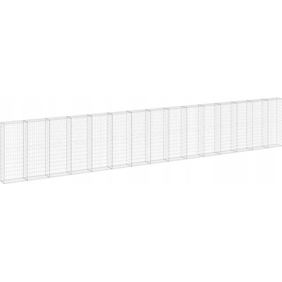 Nabytek XL Gabionová zeď s víky pozinkovaná ocel 900 x 30 x 150 cm