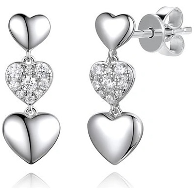 Silverino náušnice se zirkony SE8304-1