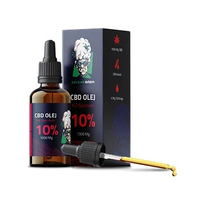 Zelená Bába CBD olej 10% 1000mg 10 ml