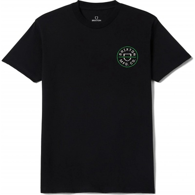 Brixton tričko Crest Ii S/S Std Black/Stone/Green