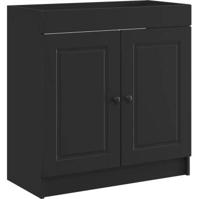 vidaXL Мебел под мивка за баня Черно 78, 5 x 37, 5 x 81 см (890075)