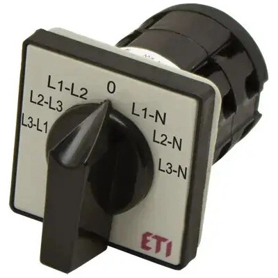 ETI Vačkový spínač pre voltmeter 25A medzifázový, CS 25 67 U