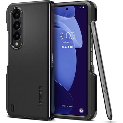 Spigen Thin Fit P Case - качествен тънък матиран кейс за Samsung Galaxy Z Fold4 (черен)