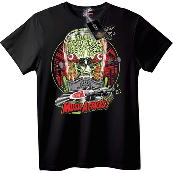 NOONEBRAND Тениска Музика Атакува Skull - L, White