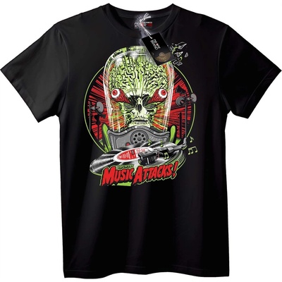 NOONEBRAND Тениска Музика Атакува Skull - L, White