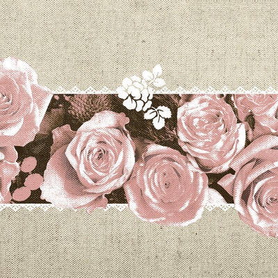 Mank Lovely roses ružové servítky 40x40cm 50ks