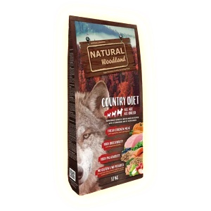 Natural Greatness Natural WoodLand Country Diet - Прясно месо от Пуйка и Пиле - храна за кучета от всички възрасти и породи с 100% натурални съставки - 10 кг, Испания ASM35OW10