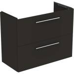 Ideal Standard i. Life S - Шкаф под мивка, 80x38x63 см, 2 чекмеджета, въгленово матово сиво T5295NV (T5295NV)