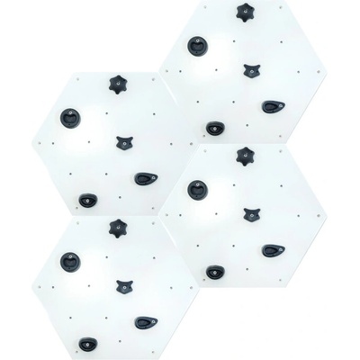 Duvlan lezecká stena 178x141 cm Set white