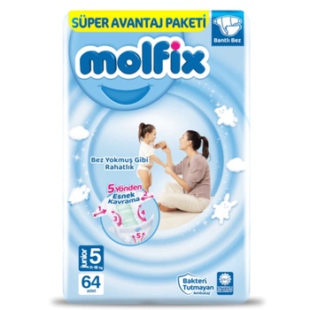 Molfix Бебешки пелени Molfix 5 - 64 броя