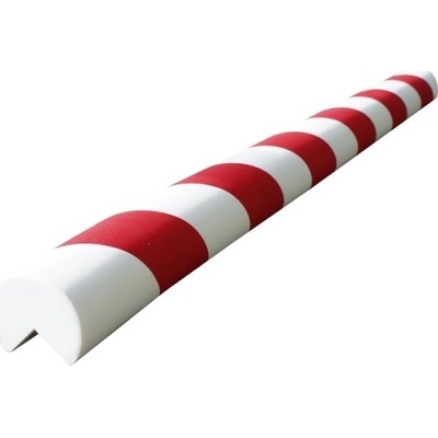 Pěnový ochranný samolepicí rohový profil SoftBumpers, tvar ''kruh'' – 730 × pr.40 mm, červeno-bílá