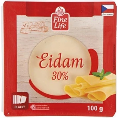 Fine Life Eidam 30% plátky 100 g