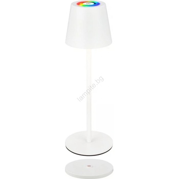 Briloner 7517016 - LED RGB димируема настолна лампа CILANO 3W/5V IP44 2000 mAh бяла (BL2305)