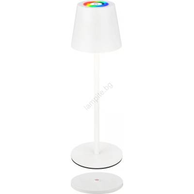 Briloner 7517016 - LED RGB димируема настолна лампа CILANO 3W/5V IP44 2000 mAh бяла (BL2305)