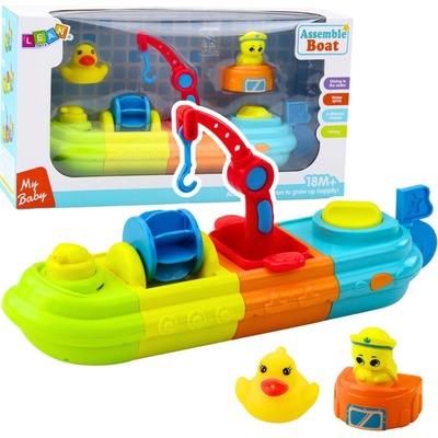 LeanToys Loď s jeřábem