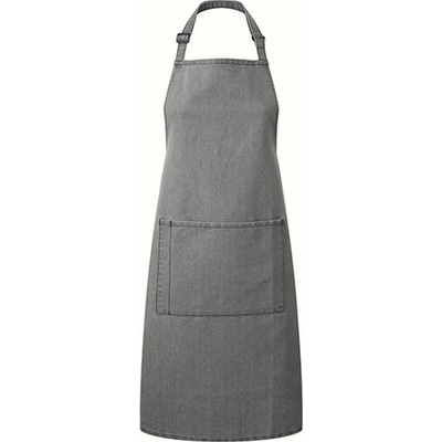 Premier Workwear Pracovní zástěra za krk s kapsou PR154 Grey Denim Pantone Cool Gray 10C 72x86cm