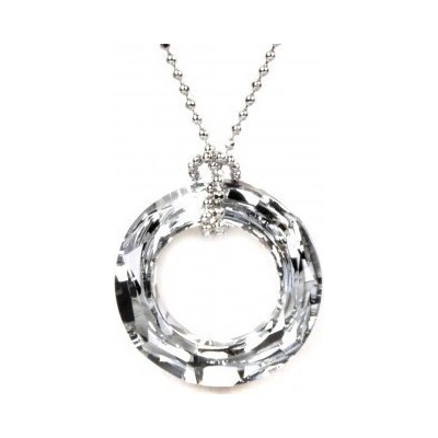 Prosperk Řetízek ocelový s přívěskem Swarovski kulatý S5130