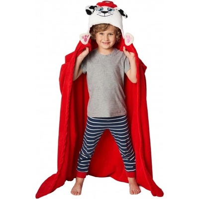 Carbotex Dětská supersoft deka s 3D kapucí PAW PATROL Marshall
