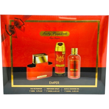Emper Lady presidente подаръчен комплект тоалетна вода+дезодорант+Душ гел 250мл