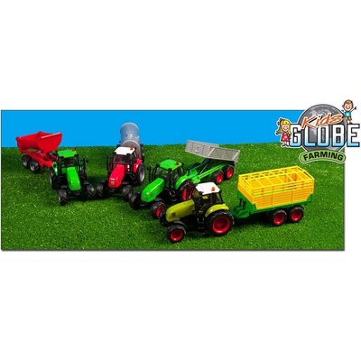 Kids Globe FARMING Traktor s návěsem