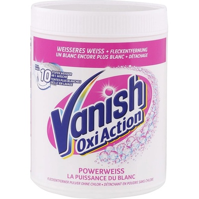 Vanish Extra Hygiene Oxi Action práškový odstraňovač škvŕn na bielu bielizeň 1,5 kg