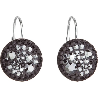 Evolution Group visací s krystaly Swarovski černé kulaté 31176.5 hematite