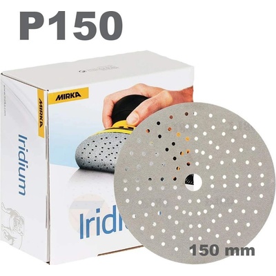 Mirka Iridium brúsny papier Ø150mm 121 dier suchý zips P150