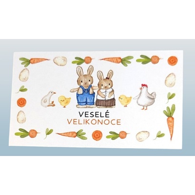 Dárková kartička s textem - Veselé velikonoce