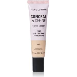 Revolution Conceal & Define матиращ фон дьо тен цвят F3N 23ml