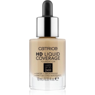 Catrice Mini HD Liquid Coverage dlhotrvajúci zmatňujúci make-up mini 035 Natural Beige 10 ml