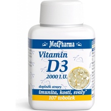 MedPharma Vitamin D3 2000 I.U. 107 kapslí