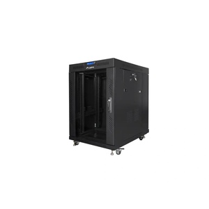 Lanberg Шкаф Lanberg 19"" свободно стоящ 15U/800x1000 (плосък пакет) със стъкле (ff01-8015-12bl)