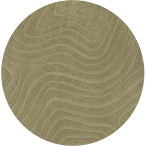 Flair Rugs Ръчно изработен вълнен кръгъл килим в цвят каки ø 160 cm Mesmerise Sage - Flair Rugs (503119377387)