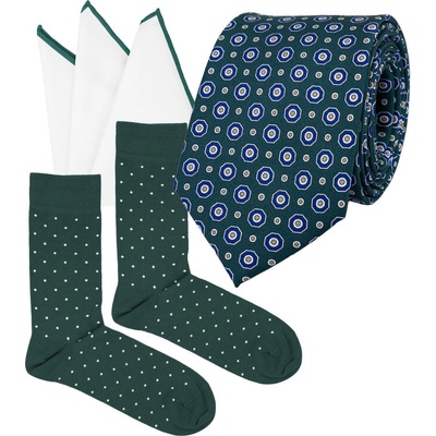 Bubibubi hedvábná kravatová sada Selva zelená – Zboží Mobilmania