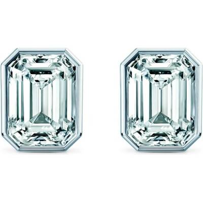 SAVICKI Náušnice Pure bílé zlato laboratorní diamanty PURE-K-EM-050-LAB-B