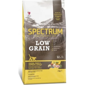 Spectrum Low Grain Chicken, Turkey & Cranberry For Adult Cat - Пълноценна храна за израснали котки от всички породи с пилешко, пуешко и червена боровинка 2 кг