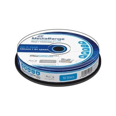 MediaRange Blu-Ray MediaRange BD-R Single Layer 25Gb (Printable) - 10 броя в шпиндел