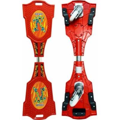 Скейтборд vigorboard (waveboard, rockboard), Алуминиев, Червен