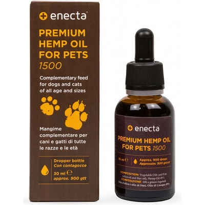 * Enecta CBD konopný olej pre zvieratá 5%, 1500 mg, 30 ml