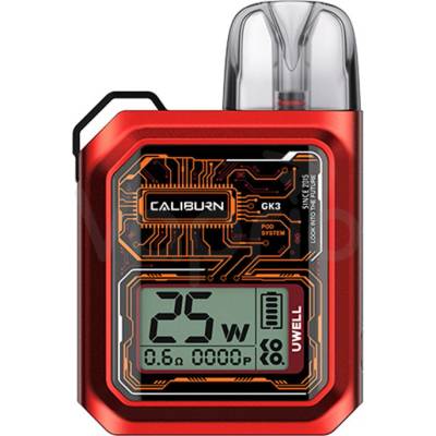 Uwell Caliburn GK3 Pod Systém 900 mAh Červená 1 ks
