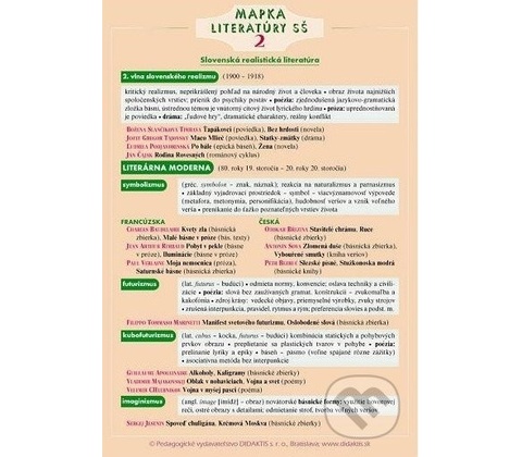Mapka literatúry SŠ 2