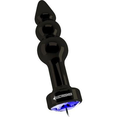 ElectroShock Ribbed Butt Plug Gun