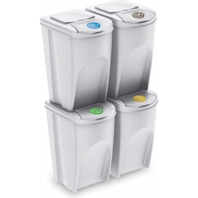 Prosperplast Sortibox 4 x 35 l popelavý