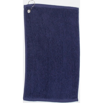 Towel City Luxusní sportovní froté ručník na ruce s háčkem 550 g/m modrá námořní 30 x 50 cm